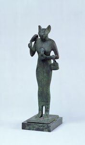 Bastet istennő szobra, harmadik köztes korszak (bronz)