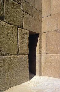 Gránit falazat a Khafre-völgyi templomból, a régi királyságból