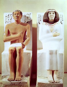 Rahotep és felesége, Nofret, ie 2620 körül (festett mészkő)
