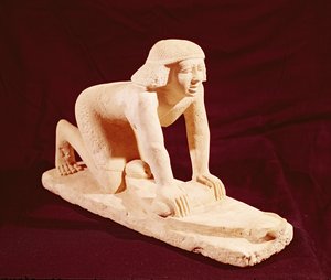 Gabonát őrlő szolga modellje, Old Kingdom, Szakkarából