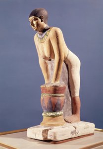 Sört készítő nő modellje, Old Kingdom (polikróm kő)