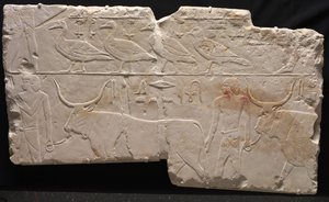 A madarakat és szarvasmarhát hozó férfiak megkönnyebbülése, ie 2311-2281 körül alkotó: Egyptian 6th Dynasty