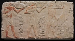 Három áldozatvivő domborműve, Szakkarából, ie 2311-2281 körül alkotó: Egyptian 6th Dynasty