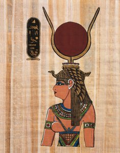 Kleopátra VII, a Kom Ombo templom domborművének rekonstrukciója (papirusz)