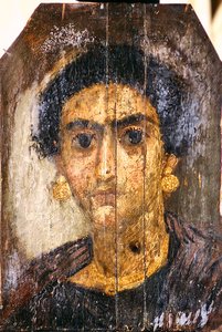 Portrait of a woman, c.100-300 (encaustic on panel) alkotó: Egyptian Egyptian