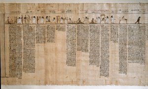 Egyiptomi antiquit: A halottak könyvének papirusza. Ptolemaioszi időszak. Torino, Egyiptomi Múzeum - Ókori Egyiptom: papirusz a halottak könyvéből. Ptolemaioszi időszak. Egyiptomi Múzeum, Torino, Olaszország