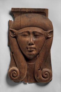 Panel egy Hathor-oszlopról, ie 380–200 (cédrus) alkotó: Egyptian Ptolemaic Period