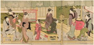 A Naniwaya előszobája (Naniwaya misesaki) alkotó: Eishōsai Chōki