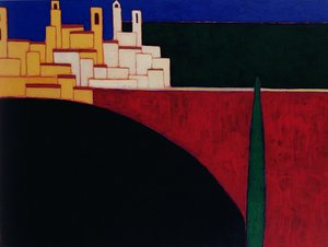San Gimignano, 1999 (akril papíron)