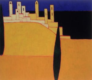 San Gimignano, Toszkána, 2000 (akril, vászon)