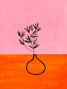 Élénk rózsaszín-narancssárga növény alkotó: Ejaaz Haniff