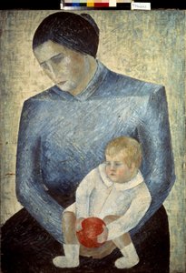 Gyermek narancssárgával (Child With An Orange). Ekaterina Petrova Troitskaya (Petrova-Troitskaya) festménye (1900-1932), olaj, vászon alkotó: Ekaterina Petrova Troitskaya