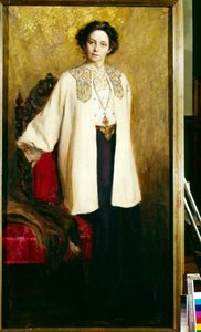 Vera Komissarjevskaya (Komissarzhevskaya) (1864-1910) színésznő portréja. Ekaterina Sergeevna Zarudnaya Kavos (1862-1918) festménye, olaj, vászon, 1906 körül. Orosz művészet 20. század. Állami Központi A. Bakhrusin Színházi Múzeum, Moszkva. alkotó: Ekaterina Sergeevna Zarudnaya Kavos