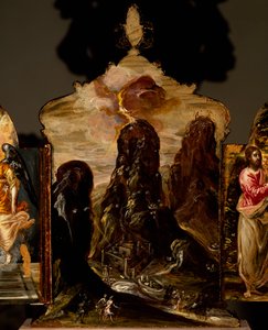 Sínai-hegy, hordozható triptichon-oltár, El Greco (1541-1614)