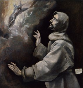 Szent Ferenc kapja a stigmákat alkotó: El Greco