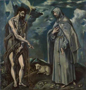 Keresztelő Szent János és Assisi Szent Ferenc alkotó: El Greco