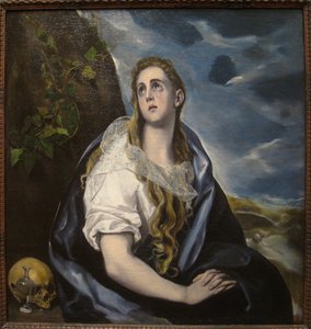 Spanyolul:  Magdalena penitente (El Greco, Worcester) A bűnbánó Magdolna alkotó: El Greco
