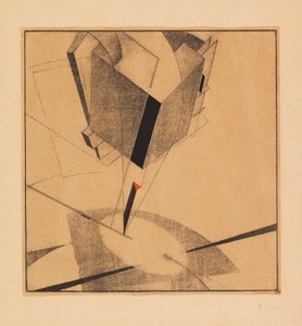 Proun 5A, 1919. alkotó: Eliezer Markowich Lissitzky