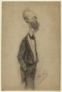Willem Johannes Oppenoorth festő karikatúra portréja