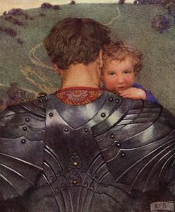Bár oroszlán a mezőn, bárányt találsz (szín litho) alkotó: Eleanor Fortescue Brickdale