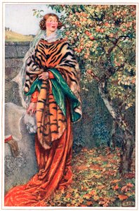 Amelyre a király üres tekintettel és elhaladva nézte, illusztráció Alfred Tennyson (1809-92) „A király idilljei” című művéből, amelyet a Hodder & Stoughton adott ki. alkotó: Eleanor Fortescue Brickdale