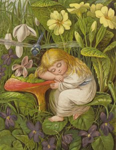 De csak az öröm álmába süllyedt (színes litho) alkotó: Eleanor Fortescue Brickdale