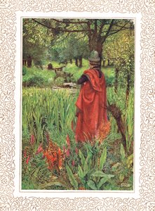 Farewell Fair Lily, illusztráció Alfred Tennyson (1809-92) "Idylls of the King" című könyvéből, kiadó: Hodder & Stoughton alkotó: Eleanor Fortescue Brickdale