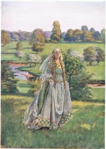 Guinevere: Amelyben először látta őt, amikor Lancelot jött (litho)