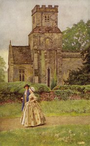Prédikáció idején elhagyom a templomot (színes litó) alkotó: Eleanor Fortescue Brickdale