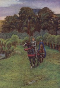 Illusztráció: Alfred Lord Tennyson A király idilljeihez (színes litó) alkotó: Eleanor Fortescue Brickdale