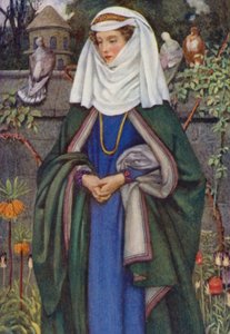 Illusztráció: Alfred Lord Tennyson A király idilljeihez (színes litó) alkotó: Eleanor Fortescue Brickdale