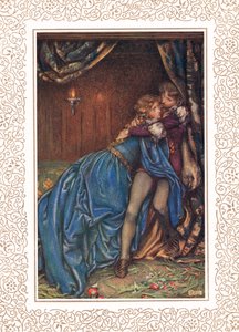 Lancelot és Guinevere együtt, illusztráció Alfred Tennyson (1809-92) „A király idilljei” című művéből, kiadó: Hodder & Stoughton