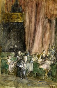 Próbák, 1912 körül (akvarell, papír) alkotó: Eleanor Fortescue Brickdale