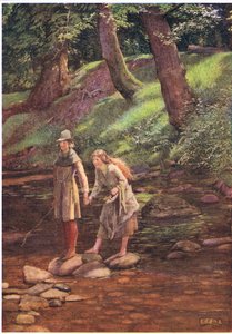 Rosalind és Celia (litho) alkotó: Eleanor Fortescue Brickdale