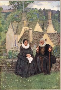 Olyan nyugodtak vagyunk, amikor a szenvedélyek megszűnnek, illusztráció a "The Book of Old English Songs and Ballads"-ból, amelyet Hodder és Stoughton adott ki, 1910 körül (színes litho) alkotó: Eleanor Fortescue Brickdale