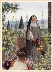 St. Clare, a "Híres nők aranykönyve", pub. 1919 (színes litó) alkotó: Eleanor Fortescue Brickdale