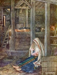 Születés (színes litó) alkotó: Eleanor Fortescue Brickdale
