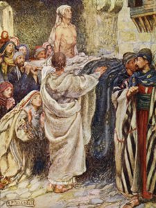 Az özvegy fia Nainban nevelkedett (színes litó) alkotó: Eleanor Fortescue Brickdale