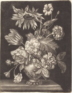 Virágcsendélet napraforgóval alkotó: Elias Christoph Heiss