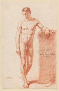 Álló férfi akt, elölről nézve (2. díj 1818) alkotó: Elias Friedrich Kruger