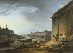 Párizs kilátása a Pont Neuf alatti rakpartról, 1766-68