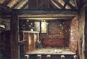 A Rafters között Speke Hall, Liverpool (akvarell papíron a fedélzeten) alkotó: Elias Mollineaux Bancroft