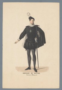 Chevalier De Malthe, német jelmez (cím a tárgyon)