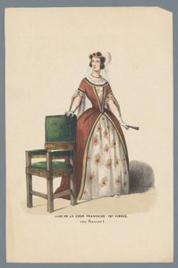 A francia udvar hölgye XVI. I. Francois alatt (cím a tárgyon) alkotó: Elias Spanier