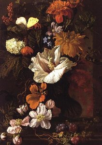 Virágcsendélet (panel) alkotó: Elias van den Broeck