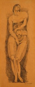 Álló női akt, c. 1909. alkotó: Elie Nadelman