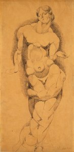 Álló férfi akt, c. 1909. alkotó: Elie Nadelman