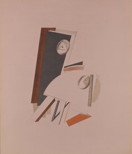 A gyávák. Figura A. Kruchenych Győzelem a nap felett című operájához, 1920-1921 alkotó: Eliezer Markowich Lissitzky