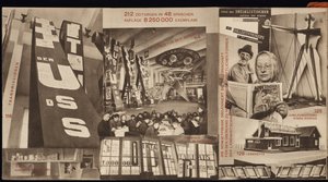 Szovjetunió. A kölni nemzetközi sajtókiállítás szovjet pavilonjának katalógusa, 1928 alkotó: Eliezer Markowich Lissitzky