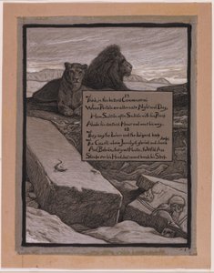 (Illusztráció Omar Khayyám Rubáiyátjához) Jamshyd udvarai alkotó: Elihu Vedder